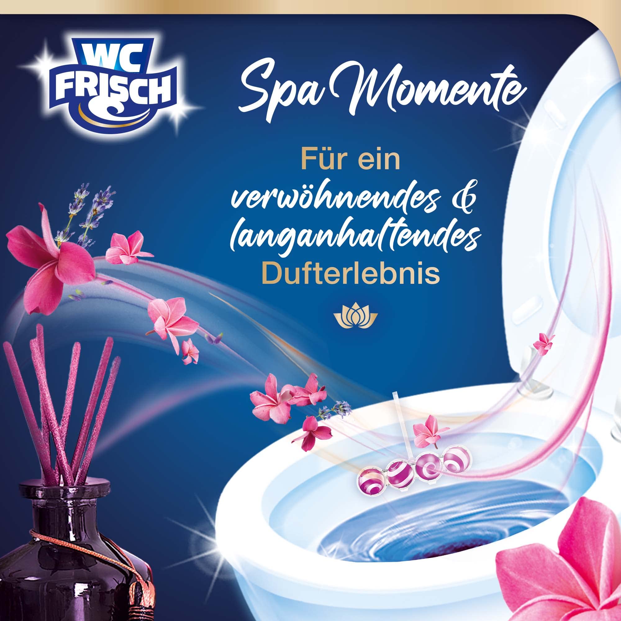 WC FRISCH Spa Momente Harmonie Toilettenstein (20x50g), WC Duftspüler mit luxuriösen, ätherischen Ölen, WC Stein für ein verwöhnendes & langanhaltendes Dufterlebnis