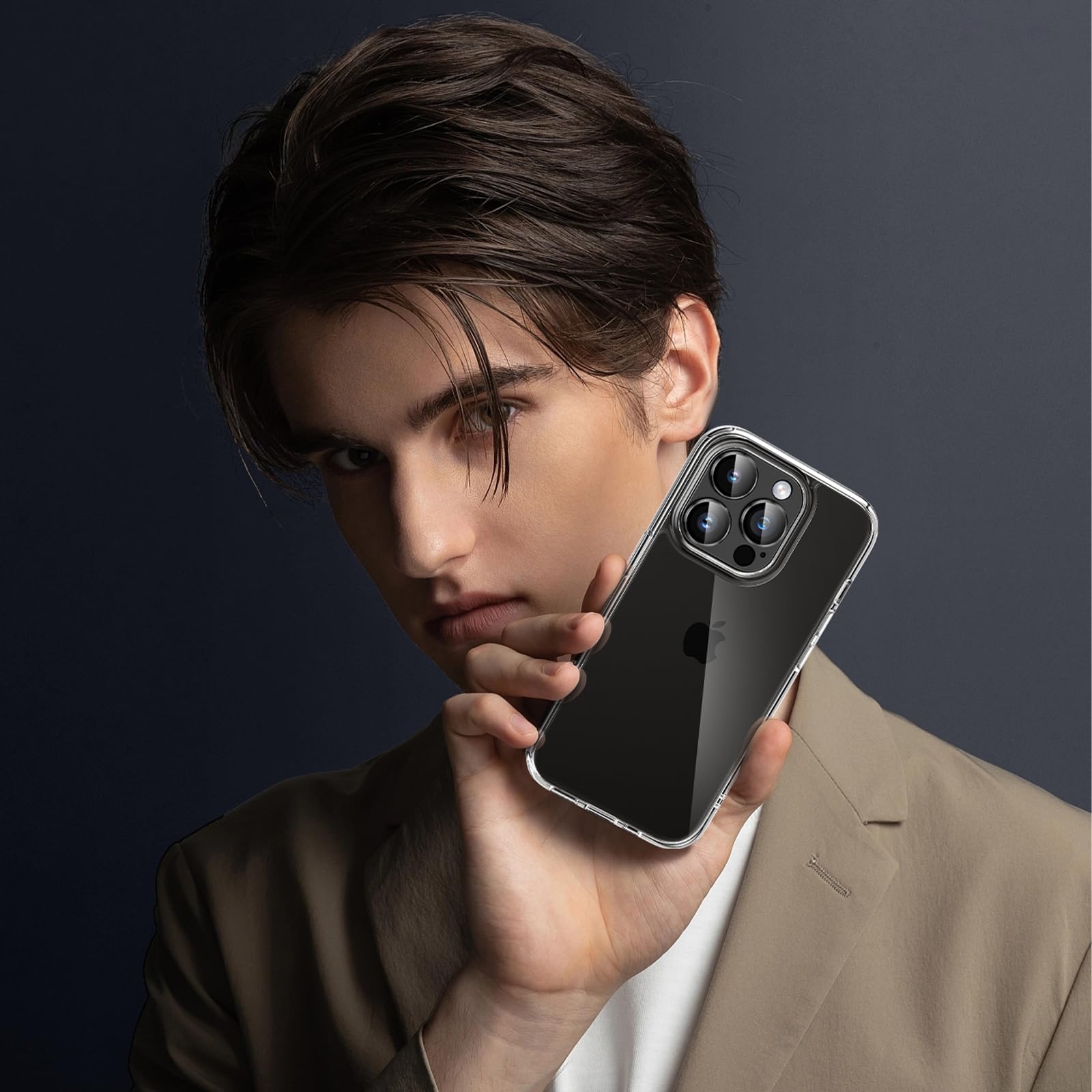 osłona na obiektyw aparatu iPhone 16 Pro/iPhone 16 Pro Max, 9H hartowanie szkła, obudowa aluminiowa ze stopu metali, antyrys, kompatybilna z etui, czarna