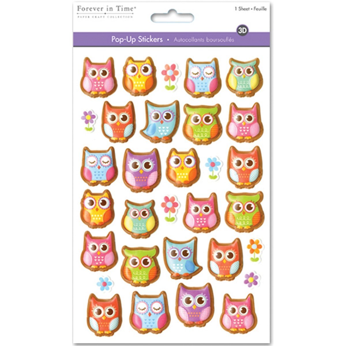 MultiCraft 3D Pop-Up! Stickers-Owl Fancy
