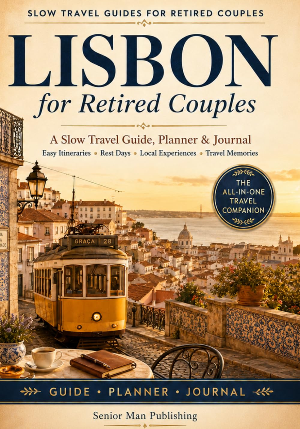 Lisbon for Retired Couples: The All-in-One Lisbon Travel Companion with Easy Itineraries, Practical Planning Pages, Checklists, Rest Days, Local Experiences, and a Write-In Travel Journal