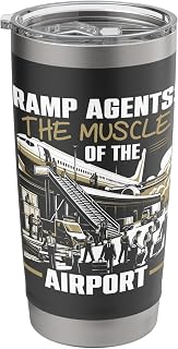 Ramp Agent Aviation Industry Ground Staff Airport Jobs Stainless Steel Insulated Tumbler