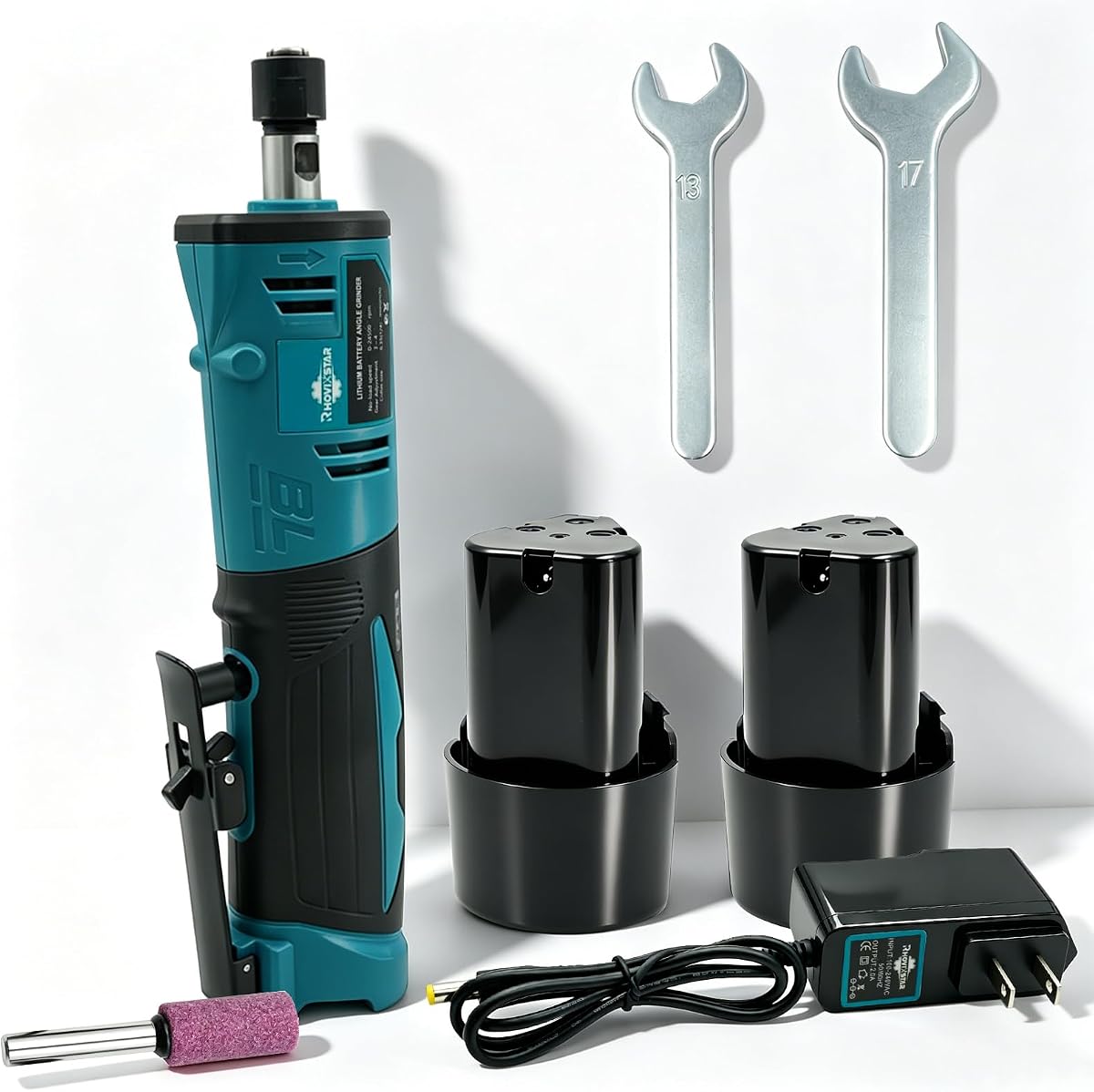 Cordless Die Grinder 12V - 3-Speed Power Die Grinders Max 24500RPM, 1/4" Straight Die Grinder Kit with 2.0Ah Battery & Charger for Grinding, Cutting, Polishing