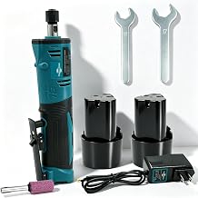 Cordless Die Grinder 12V - 3-Speed Power Die Grinders Max 24500RPM, 1/4" Straight Die Grinder Kit with 2.0Ah Battery & Charger for Grinding, Cutting, Polishing