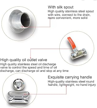 Commercial Grease Intercepto, Grease Interceptor, 1.2mm Thickness Stainless Steel Commercial Grease Trap, for Home Kitchen, Wastewater (Size : 60x40x30)