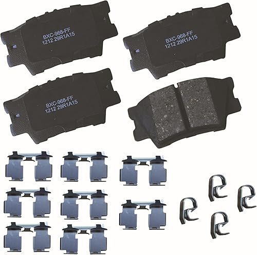 Miniatura 128 de Bendix Pastillas de freno traseras de cerámica Premium SBC1100 para Nissan Frontier 2024-2005, Xterra 2015-2005, Suzuki Equator 2012-2009