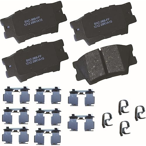 Bendix Premium SBC1212 Ceramic Rear Brake Pads for Select Models Lexus ES300h, ES350, HS250h, Pontiac Vibe, Toyota Avalon, Camry, Matrix, RAV4