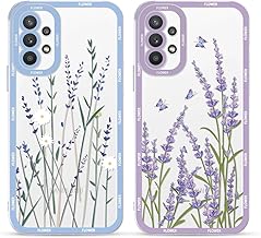 Yoedge 2 Pieces Cover for Samsung Galaxy A32 4G 6.4 Inches, Slim Lightweight Soft TPU Silicone Case Shockproof Anti-Scratch Bumper Protective Case with Designs for Women Girls for Samsung A32 4G,