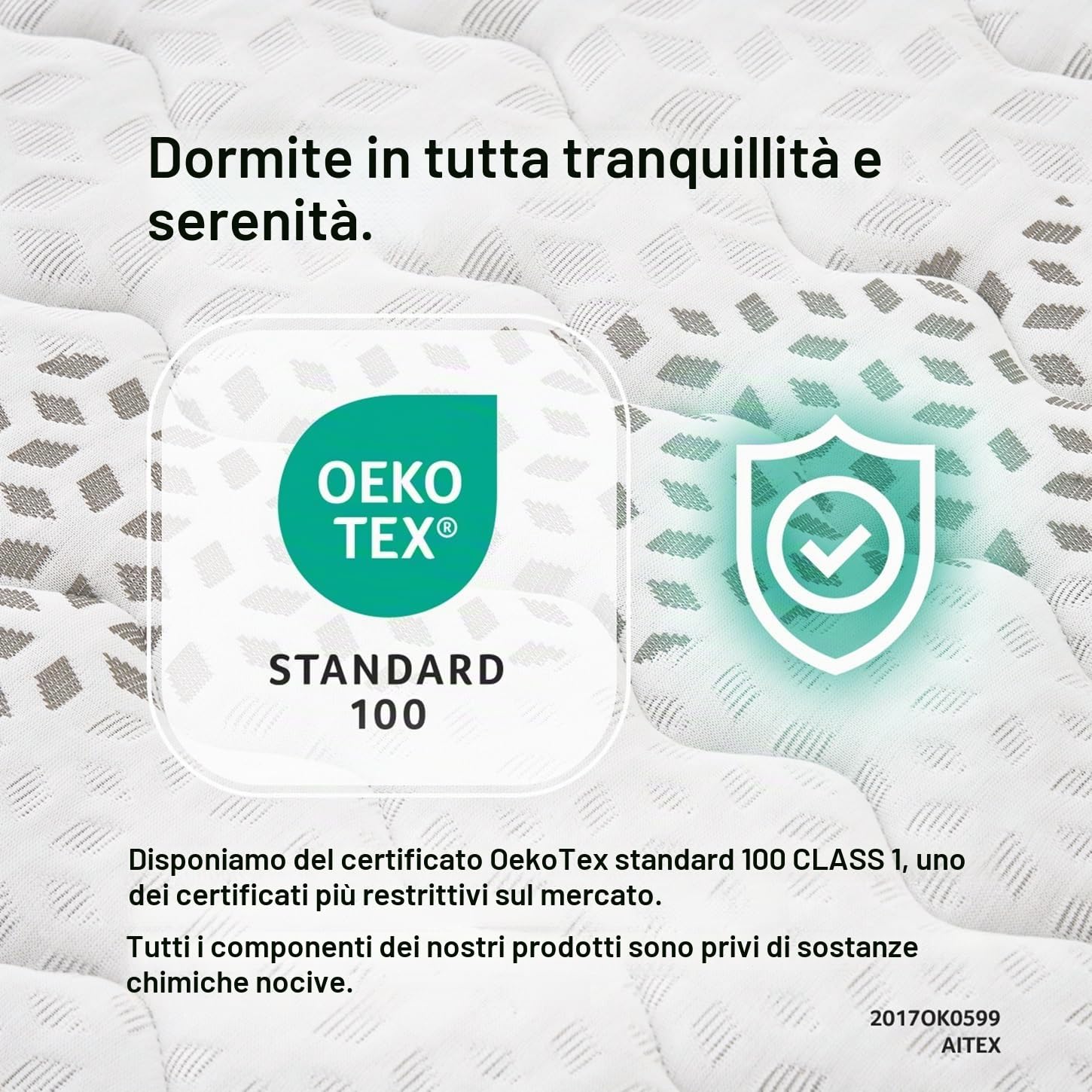 KUO Dream - Materasso DreamFlex | Materasso in Schiuma Viscoelastica | Altezza 23 cm | Ergonomico e Traspirante | Lato Estate/Inverno | 120 x 200 cm