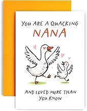 Huxters Birthday Day Card for Nana Mother's Day Card - You are a Quacking Nana Goose - 14.8cm (Nana)