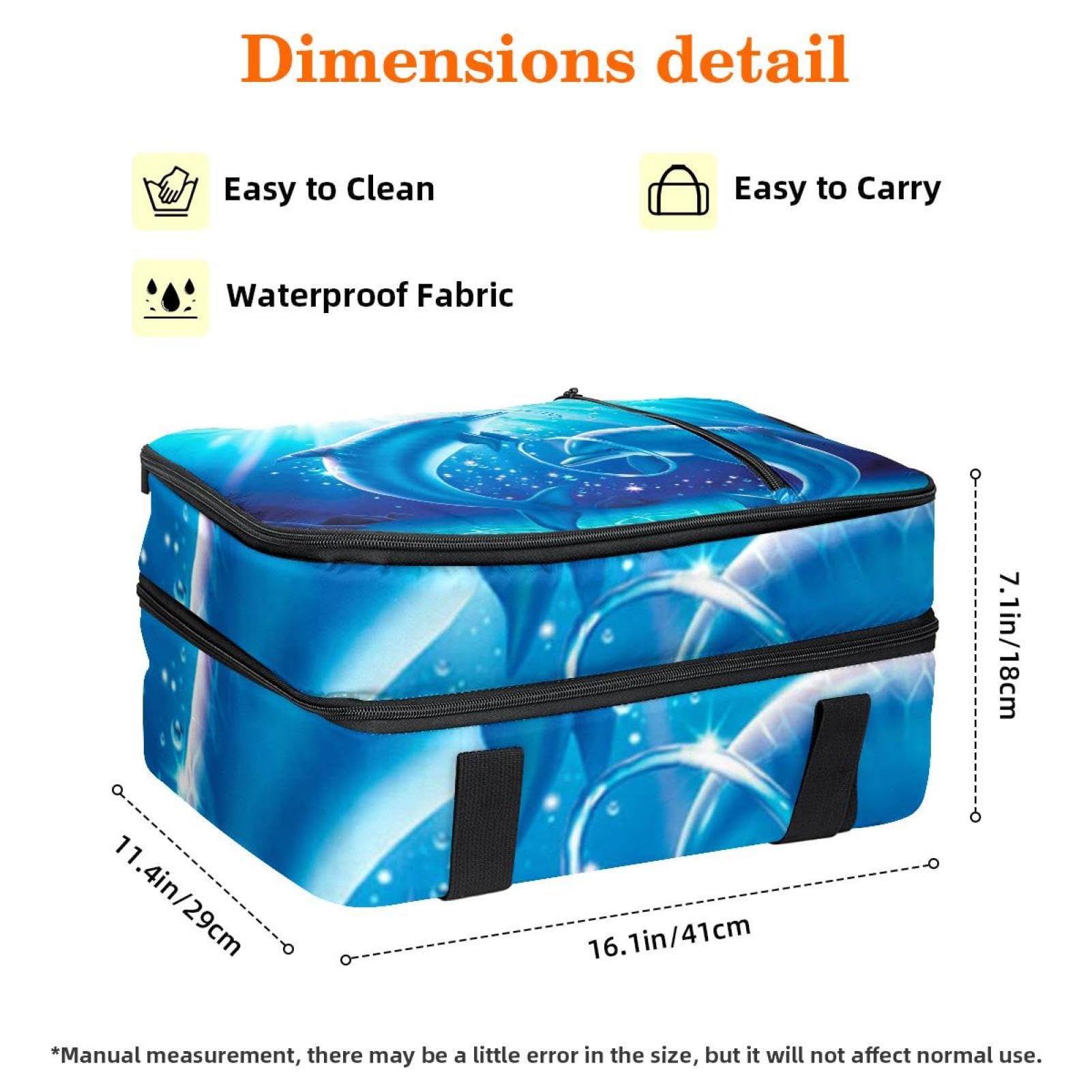 Grand sac à déjeuner isotherme pour homme et femme, double couche, étanche, étanche, réutilisable, sac fourre-tout pour le travail, l'école, le pique-nique, la plage, le camping, les voyages, motif
