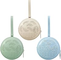 Vista 8 de PandaEar Juego de 3 estuches porta chupetes de silicona, bolsa de viaje portátil para chupones para recién nacidos, contenedor de almacenamiento