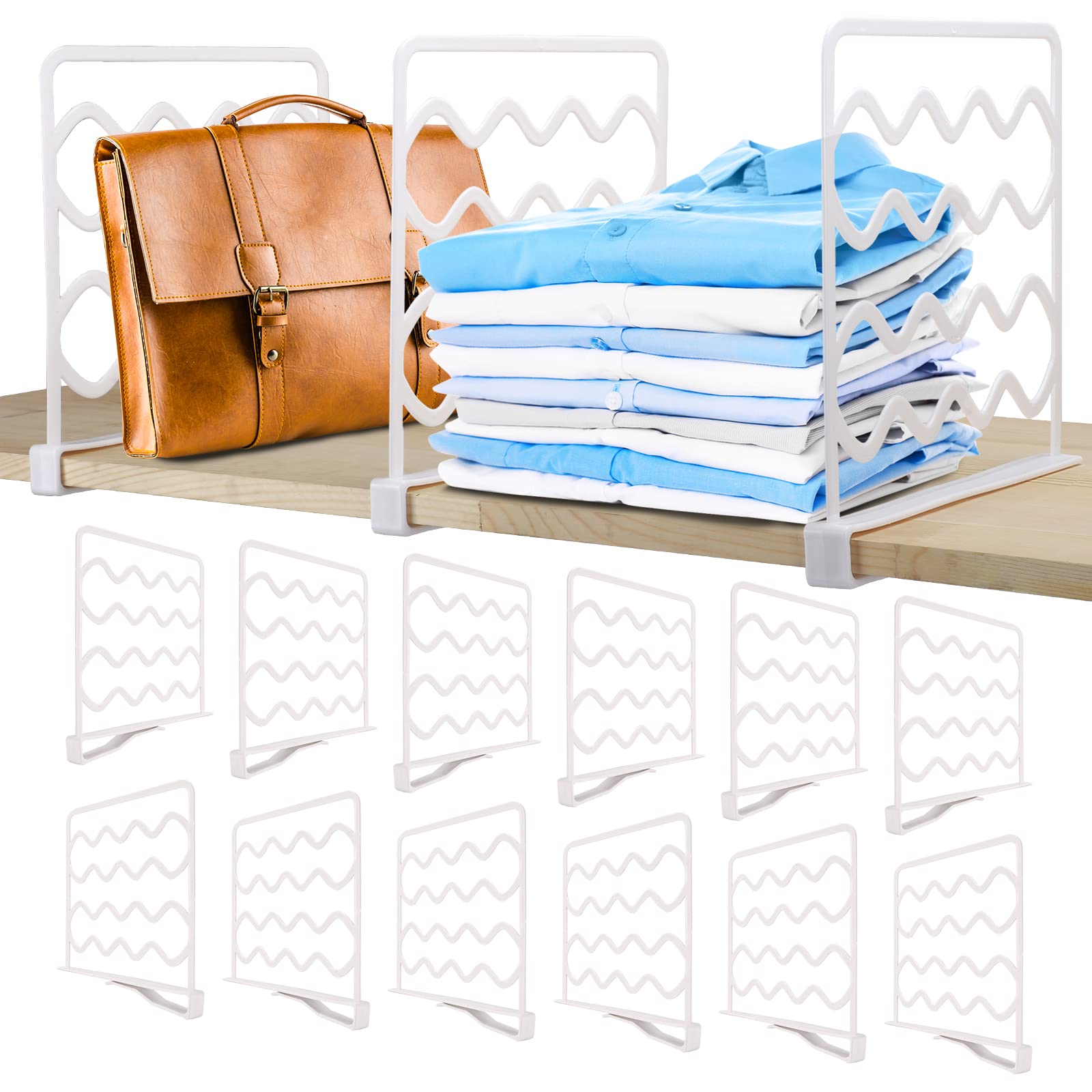 Buy Mebbay Closet Shelf Dividers, 12 Pack Plastic Closets Shelves