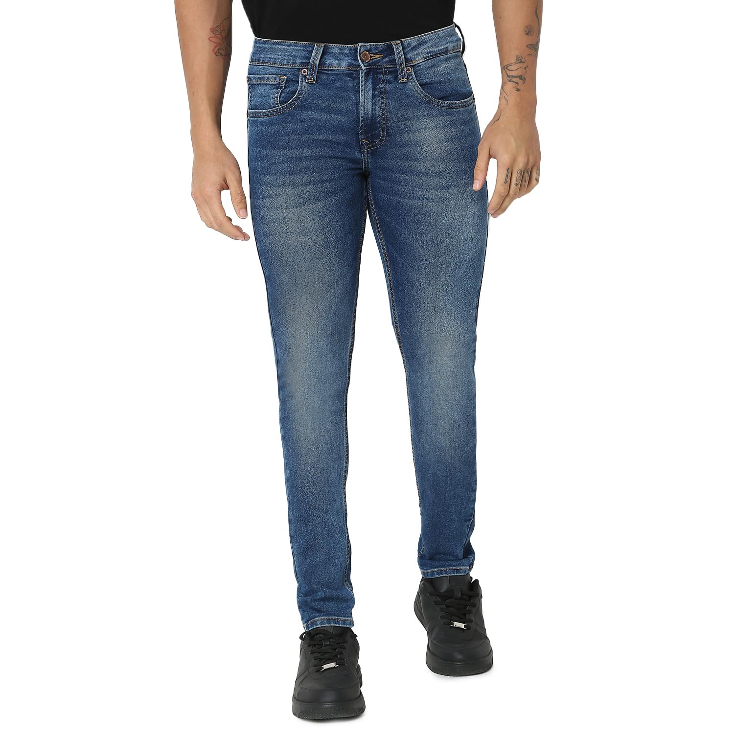 spykar Men's Skinny Fit Low Rise Jeans-picture-37