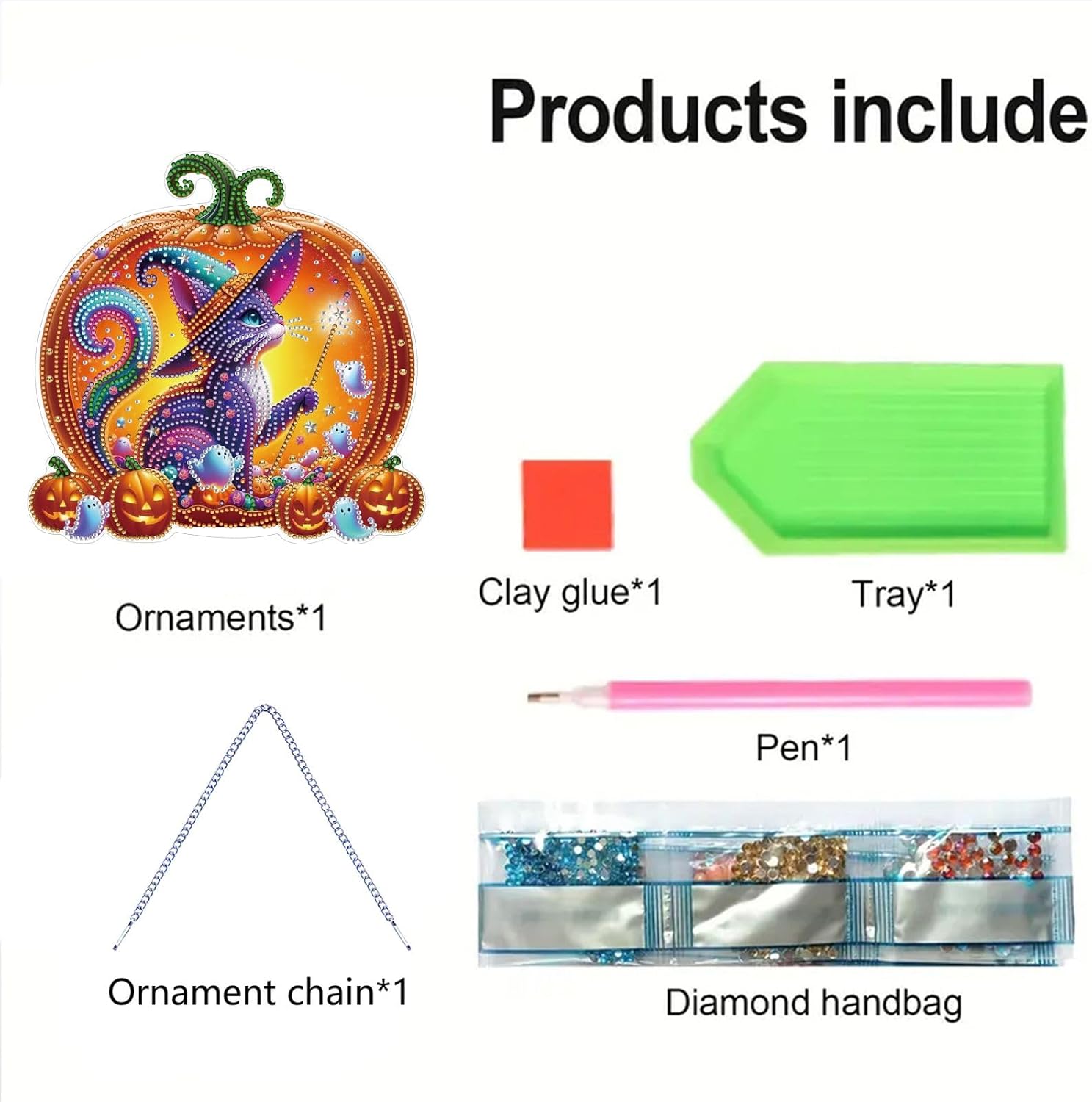 BAYUNOE 2Pcs DIY Hanging Diamond Pendant Irregular Shape Diamond Art Painting Ornament Double Sided Pattern Single Sided Drll for Window Home Garden Wall Door Decor-03