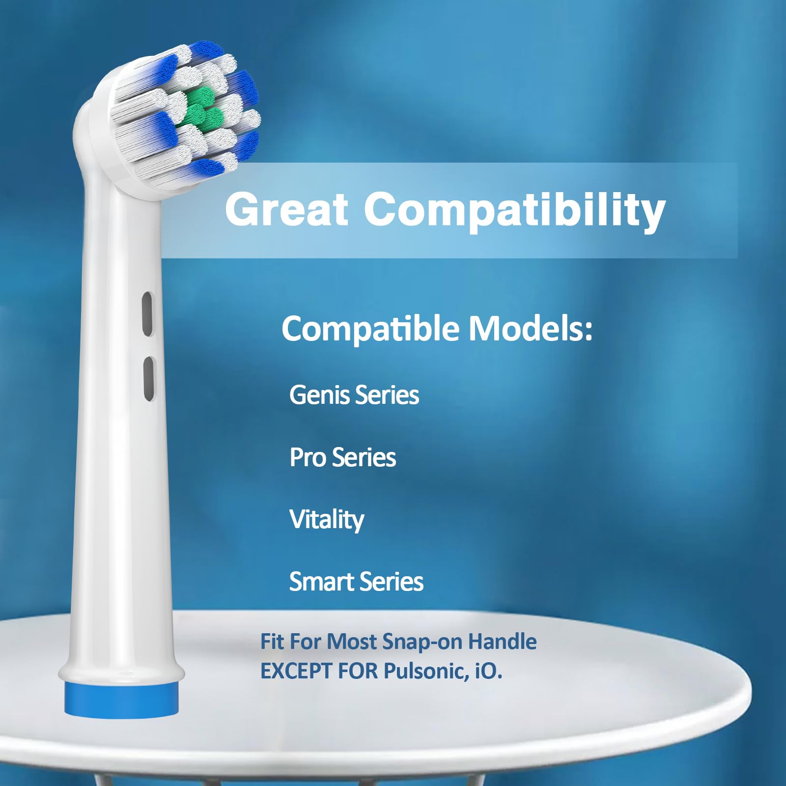 AnjoCare Testine di ricambio compatibili con Oral B Braun, confezione da 16 testine di spazzolino elettrico per Oral B che, testine professionali per spazzolini da denti per Oral B