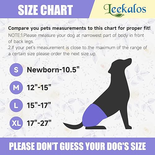Miniatura 2 de Leekalos Pañales reutilizables para perros, pañales fáciles de poner sin fugas, pañales para el ciclo de calor, pañales para perros hembras, pañales