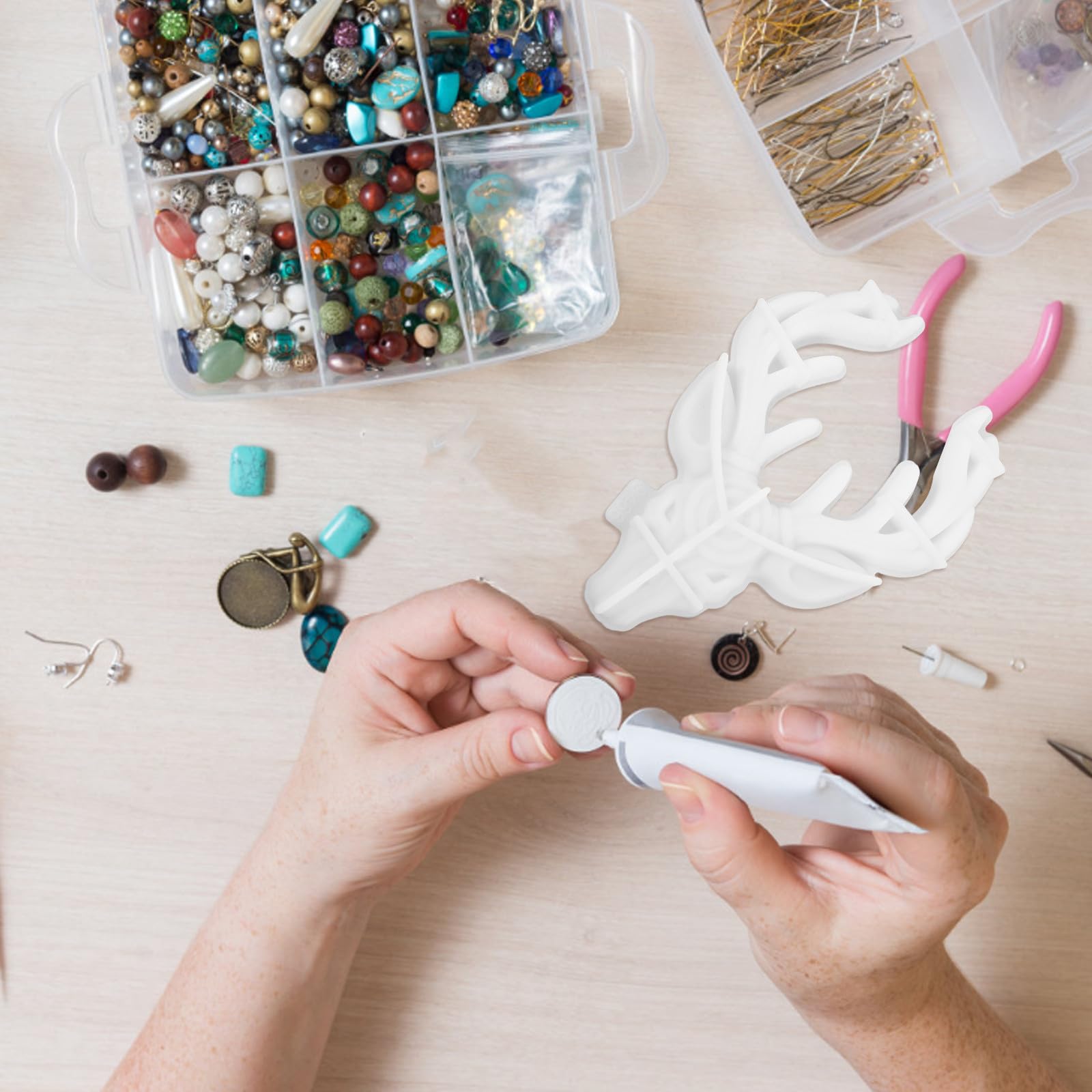 5 Piezas Molde de Silicona para Cabeza de Ciervo, Manualidades DIY