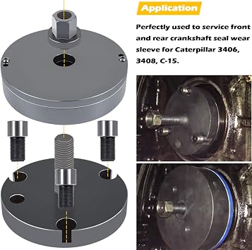 3406 Diesel Front & Rear Crankshaft Seal Wear Sleeve Installer Tool Perfectly Fits for CAT Caterpillar 3406 3408 C-15
