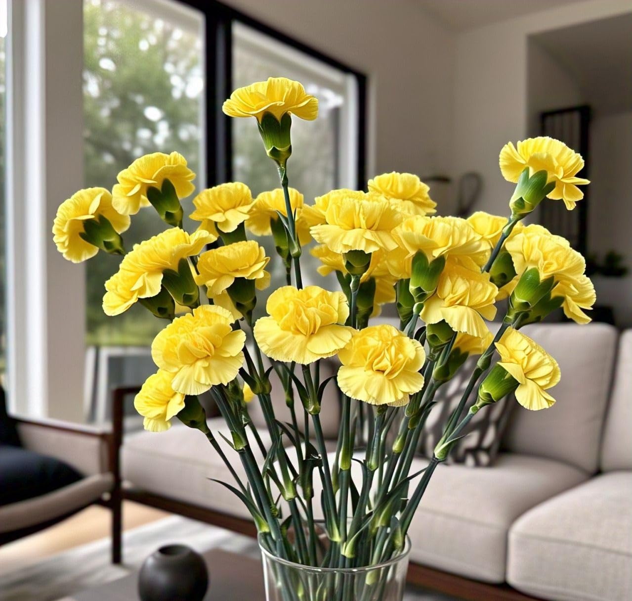 Amazon.com : FlowerPrime 150 Yellow Carnations - Fresh
