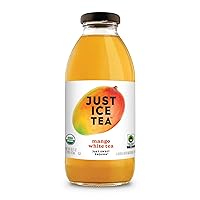 Vista 16 de Just Ice Tea Té helado orgánico, botellas de vidrio de 16 onzas líquidas (té de hierbas de hibisco de bayas, paquete de 12)