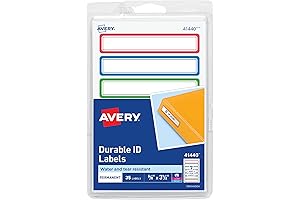 Avery(R) Durable Labels for Kids' Gear: Custom Labels for Perfect School Organization