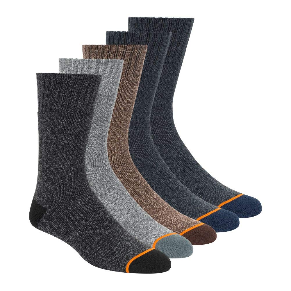 WeatherproofMen's Thermal Crew Cut Socks 5 Pairs Size 10-13 WP102951