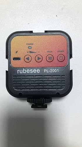 Miniatura 4 de Luz de video LED  rubesee Luces de cámara portátil para fotografía de zapata fría en cámara, luces de video CRI 95+ 3000-5500K recargable, 1200 mAh,