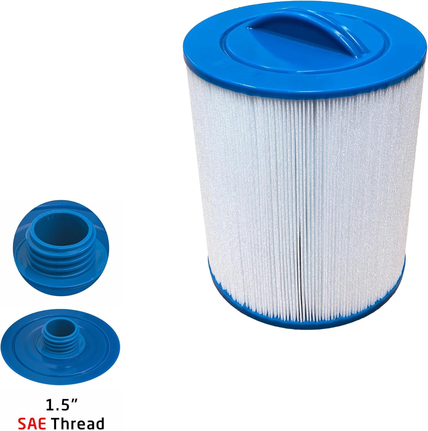Malaka Spa Filter Compatible with AKU0135 AKU1609 PWL35P3 PWL35P3-M 1-1/2'' SAE Thread/Coarse Thread φ6x7 '' Hot tub Filter Cartridge (NOT MPT/Fine Thread), 35 sq.ft, 2-Pack (White)
