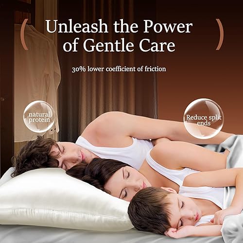 Miniatura 3 de Funda de almohada de seda de morera 100 % pura para cabello y piel, funda de almohada de seda con cremallera, 22 Momme 6A, regalo estándar de 20 x