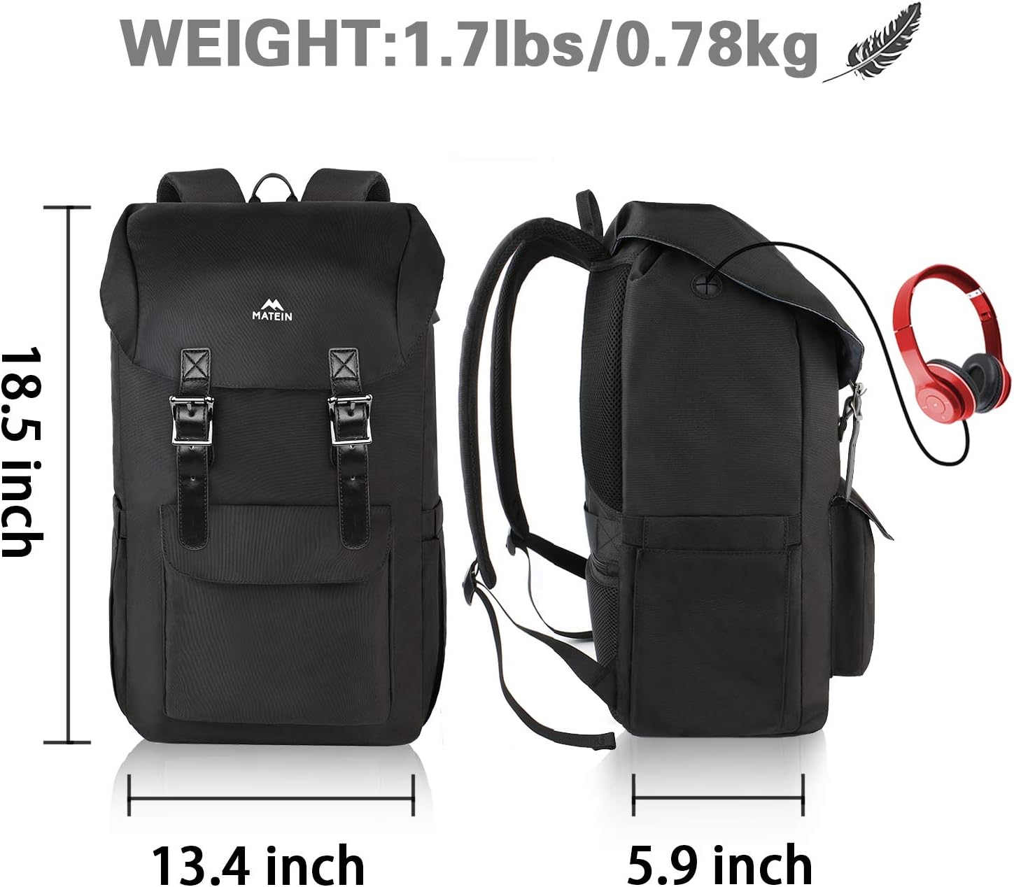 Tech Deals 🔥 MATEIN Travel Laptop Backpack, Large School outdoor Rucksack Backpack for Men Women,Lightweight Bookbag with USB Charging Port,Casual Hiking Daypack Fit 17 Inch Laptop (Black) 70% Off Discount MATEIN Travel Laptop Backpack, Large School outdoor Rucksack Backpack for Men Women,Lightweight Bookbag with USB Charging Port,Casual Hiking Daypack Fit 17 Inch Laptop (Black)