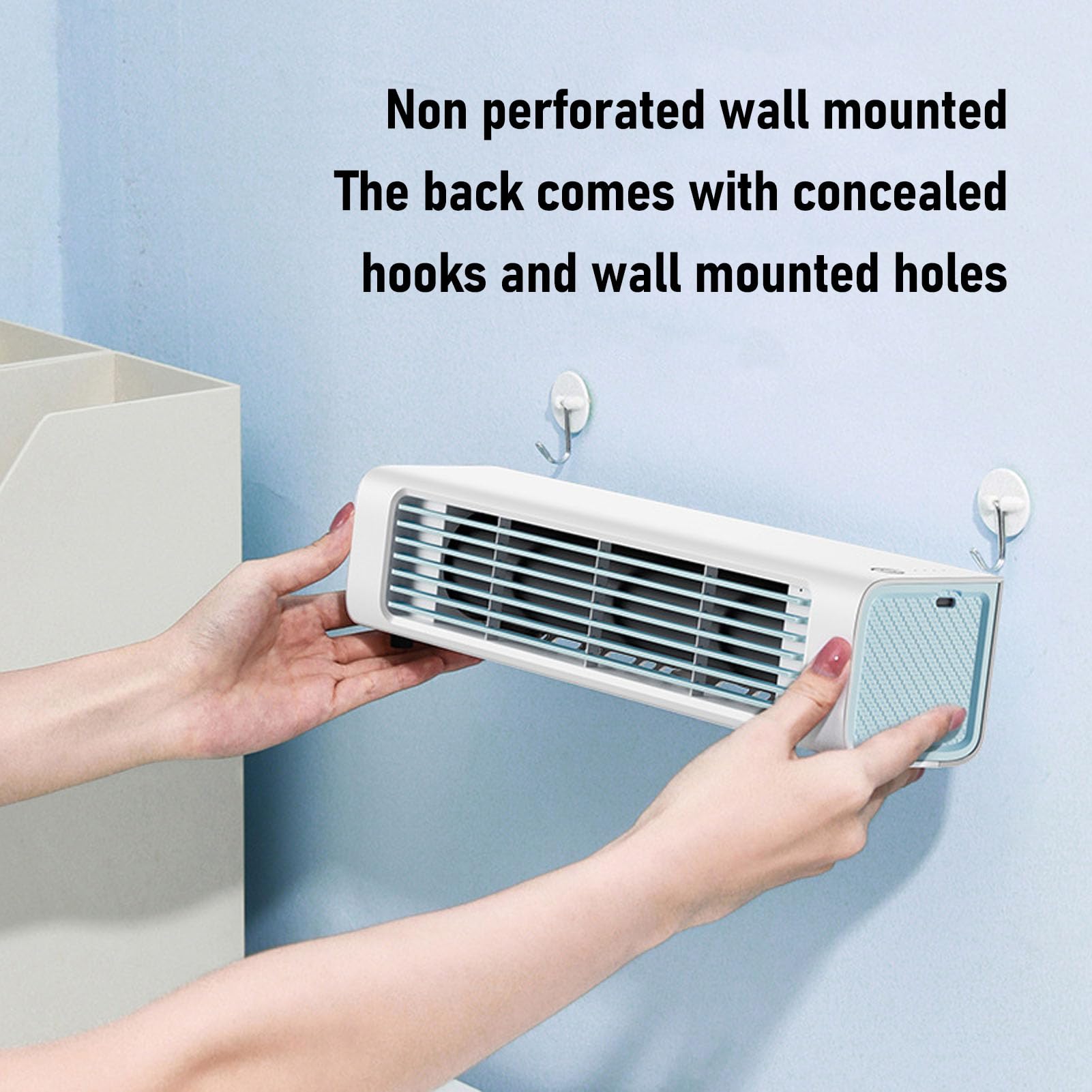 Zopsc Ventilador de refrigeración de torre compacto, ventilador de escritorio de pie USB ajustable de 3 velocidades, para oficina en casa con opción de montaje en pared, brisa suave para el verano