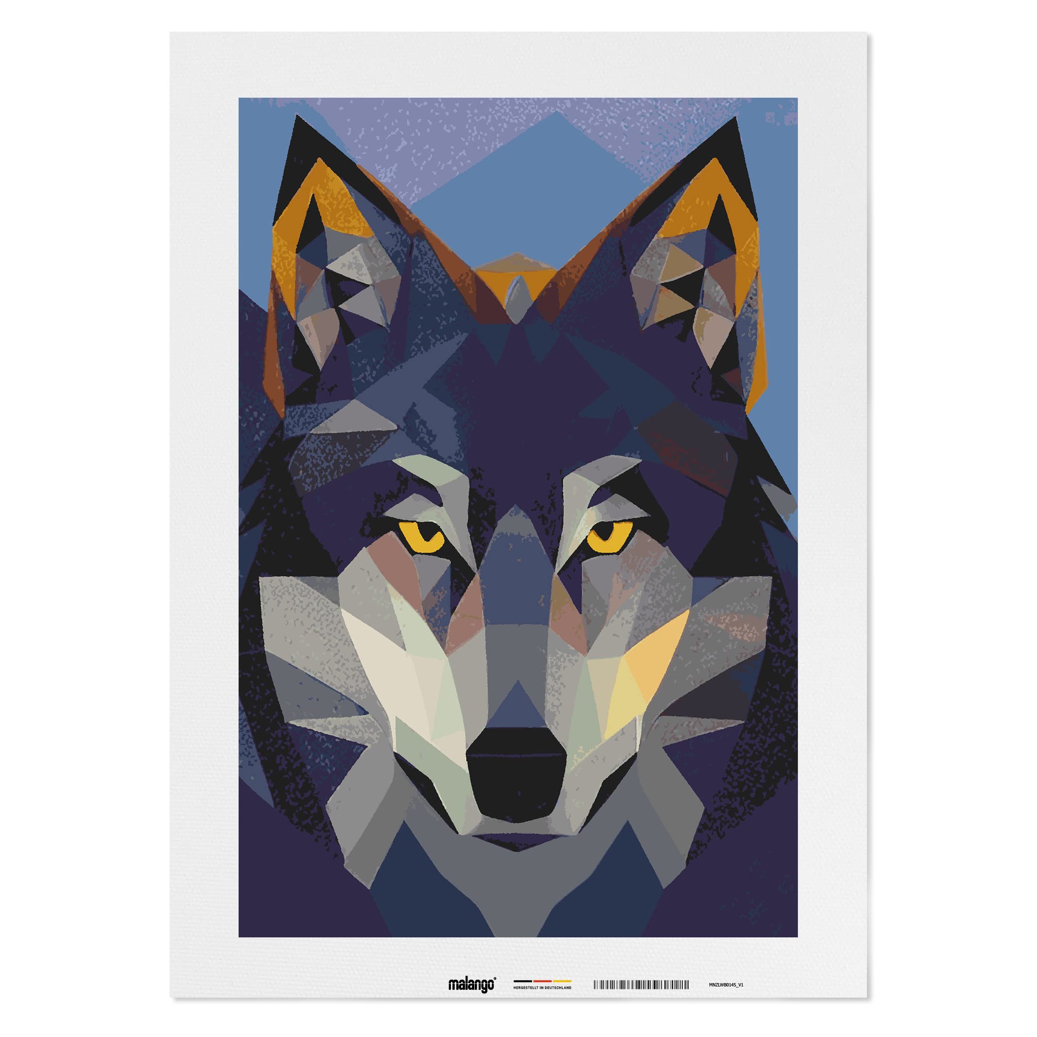 Malen nach Zahlen Erwachsene - Wolf Wodan 90 x 60 cm groß XL Premium-Malset ohne Rahmen, Hergestellt in unserer Produktion in Deutschland, Kreative