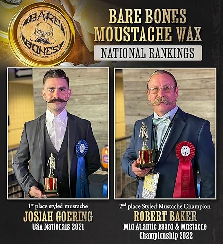 Miniatura 2 de Death Grip - Cera de bigote de sujeción media para hombres, lata de cera para bigote y barba de hueso desnudo de 1 onza, perfecta para bigotes de