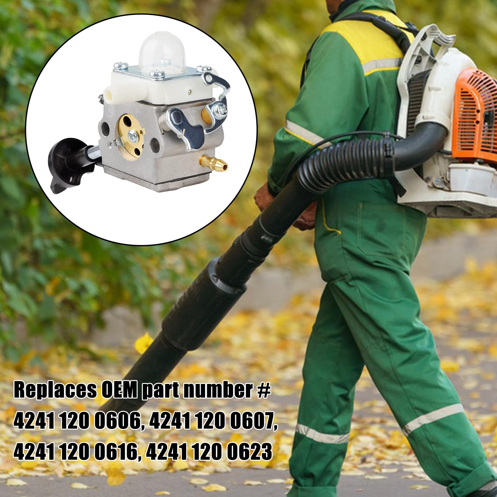 BG86 Carburateur pour Stihl BG86CE BG86Z BG86CEZ Souffleur de feuilles Carb SH86 Carburateur remplacement pour Zama C1M-S261B, Carburateur OEM 42411200616 avec filtre à air Kit de pièces de rechange