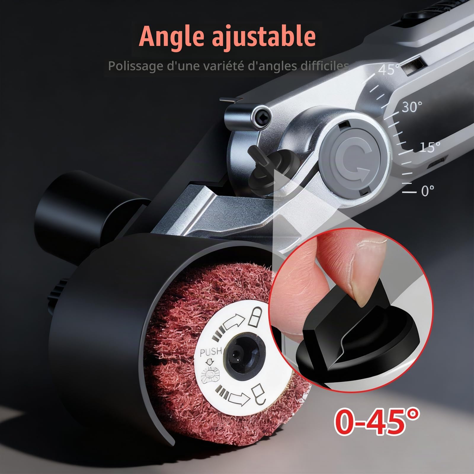 Ponceuse Satinatrice, Ponceuse à Brosse Sans Fil 800W | Compatible avec Makita 20 V Ponceuse à Tambour pour le Ponçage, le Polissage du Bois et du Métal