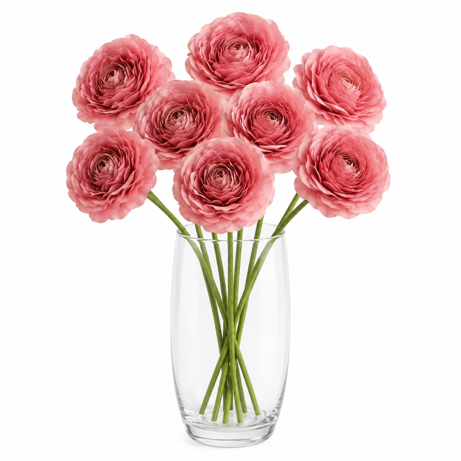 Ramo Flores Artificiales 8 Piezas (Rosa melocotón)