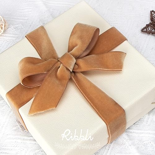 Miniatura 3 de Ribbli 2 rollos de cinta de terciopelo negro, cinta de Navidad para envolver regalos, decoración del árbol de Navidad, decoración del hogar,