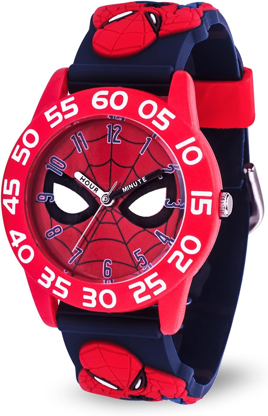 Marvel Spider-Man Kids' Plastic Time Teacher Analog Quartz 3D Strap Watch