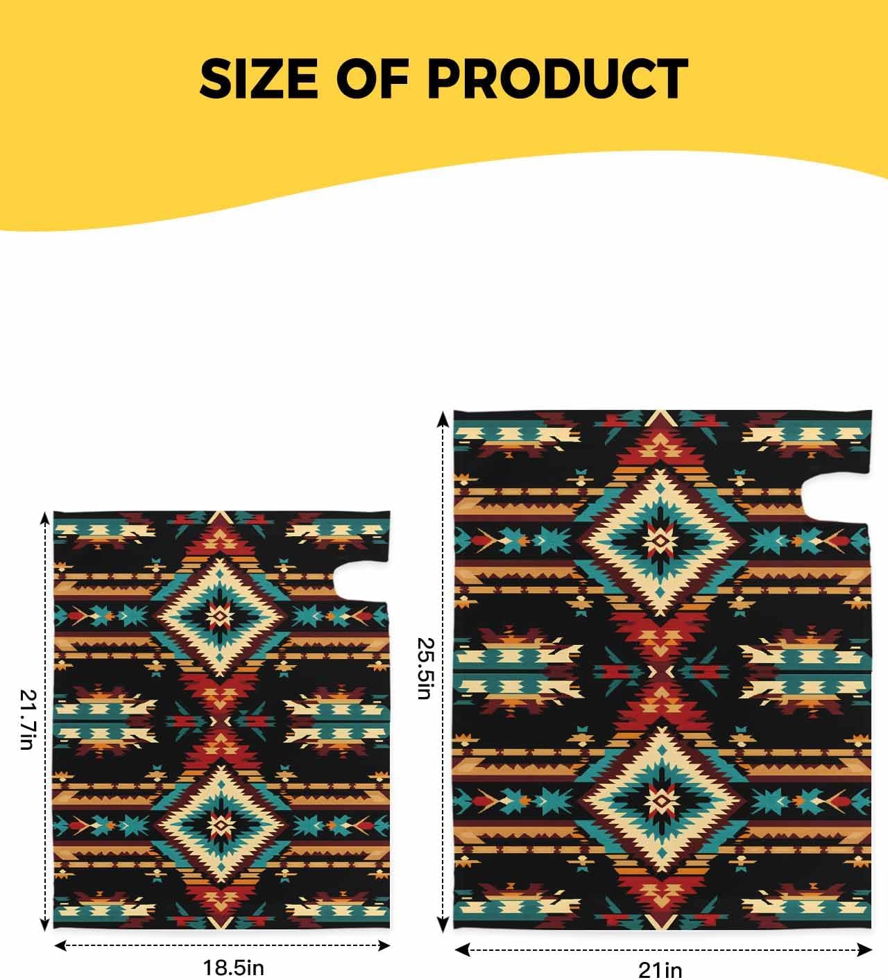 Southwest Aztec Mailbox Covers Magnetic Standard Size, Vintage Mexican Boho Geometric Stripe Decorative Post Letter Numbers Box Wrap Decoration Covers Small Accessories for Garden Yard Outdoor Décor