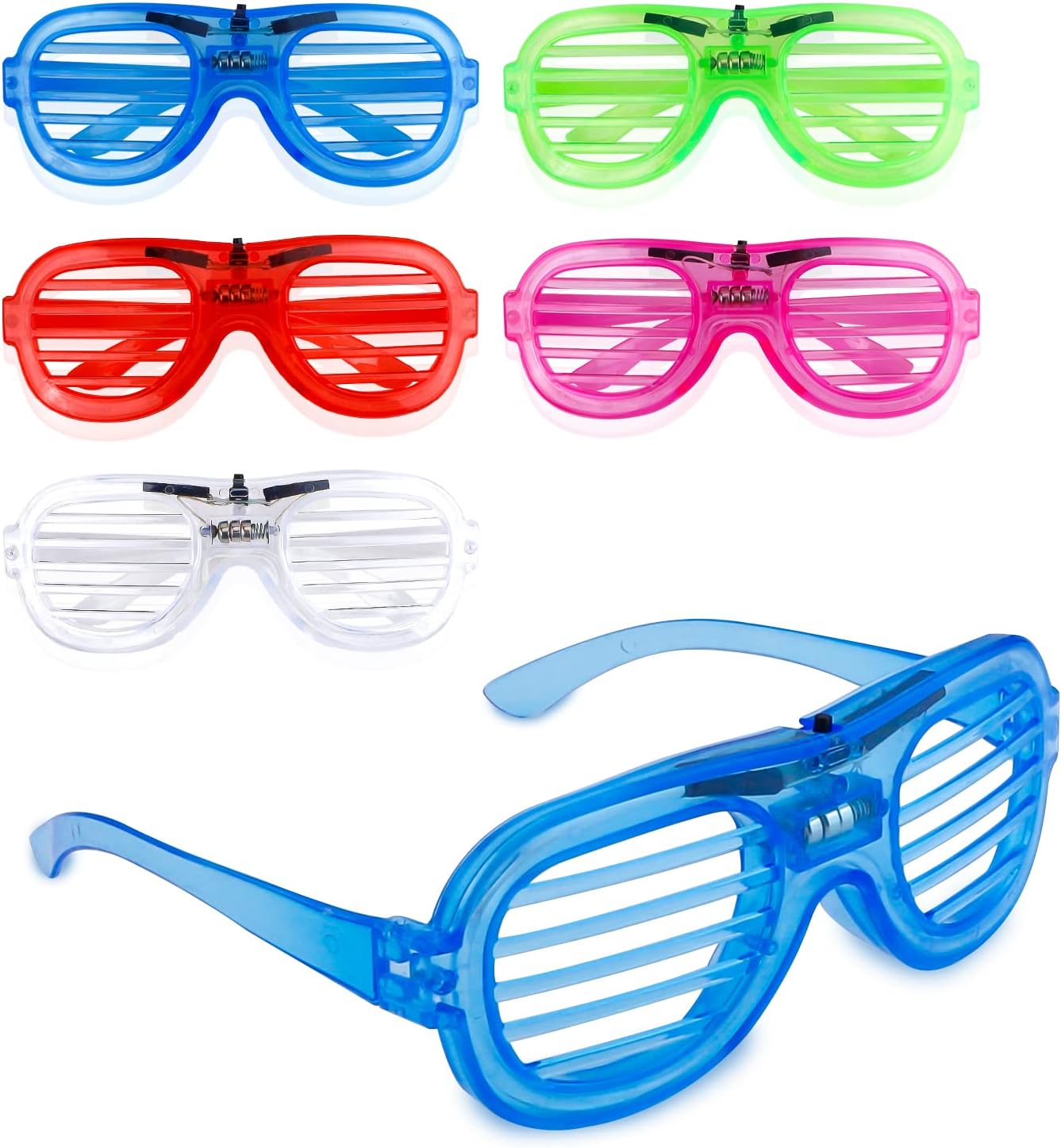 5Pcs LED Glasses Light Up Glow...