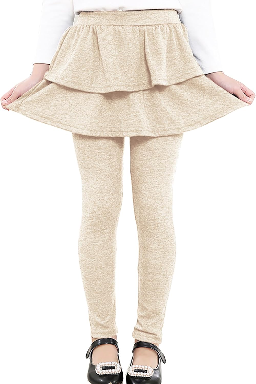 RieKet Girls School Uniform Pants Warm Stretchy Athletic Leggings with Skirt 2-14 Years RieKet Girls School Uniform Pants Warm Stretchy Athletic Leggings with Skirt 2-14 Years