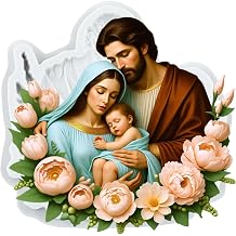 Jesus Family Silicone Mold Religious Jesus Nativity Fondant Molds For Cake Decorating Cupcake Topper Candy Polymer Clay Chocolate Gum Paste
