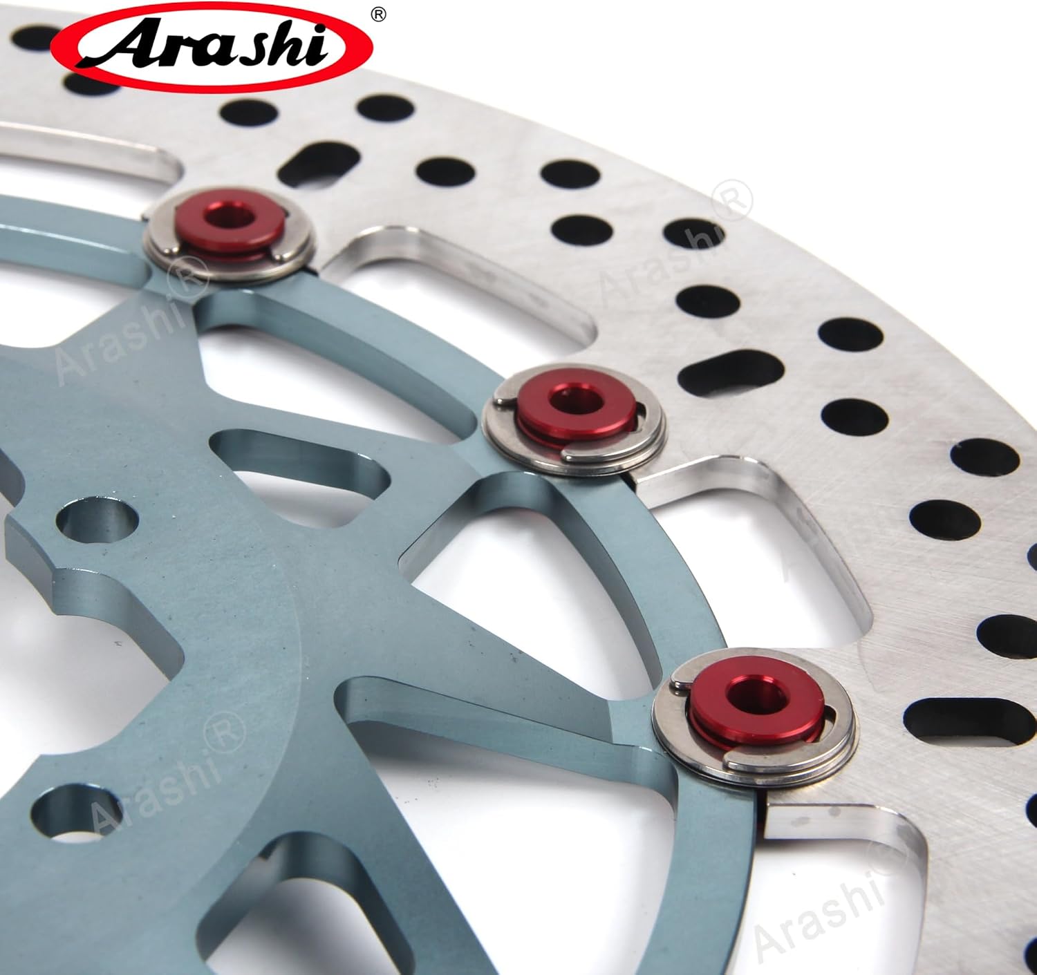 Arashi Front Brake Discs Rotors for BMW S1000RR S1000R S1000XR 2019-2025 Version M, Motorcycle Replacement Accessories Parts Gray