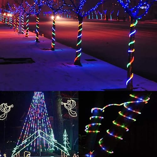 Miniatura 7 de Guirnalda de luces de Navidad, 720 luces LED de 98 pies, conectable para interiores y exteriores, tubo transparente, iluminación decorativa para