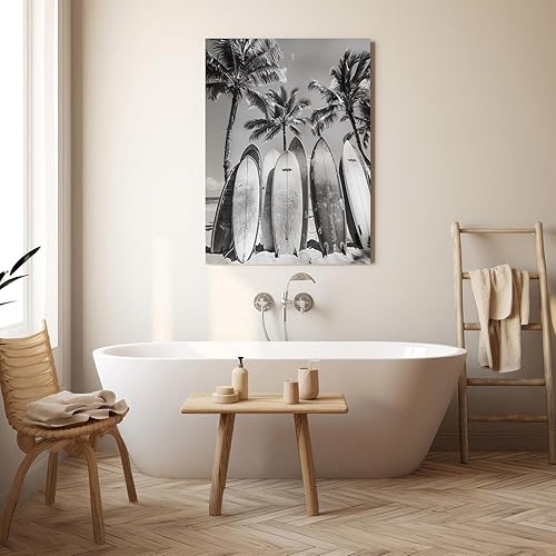 Miniatura 43 de Arte de pared de surf de moda, fotografía retro en blanco y negro, póster de surf, impresión costera, impresión vintage de surf, pósters deportivos