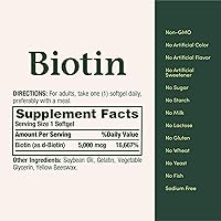 Vista 5 de Cápsulas blandas Natures Bounty Biotin, 0,00018 oz, 1, 1