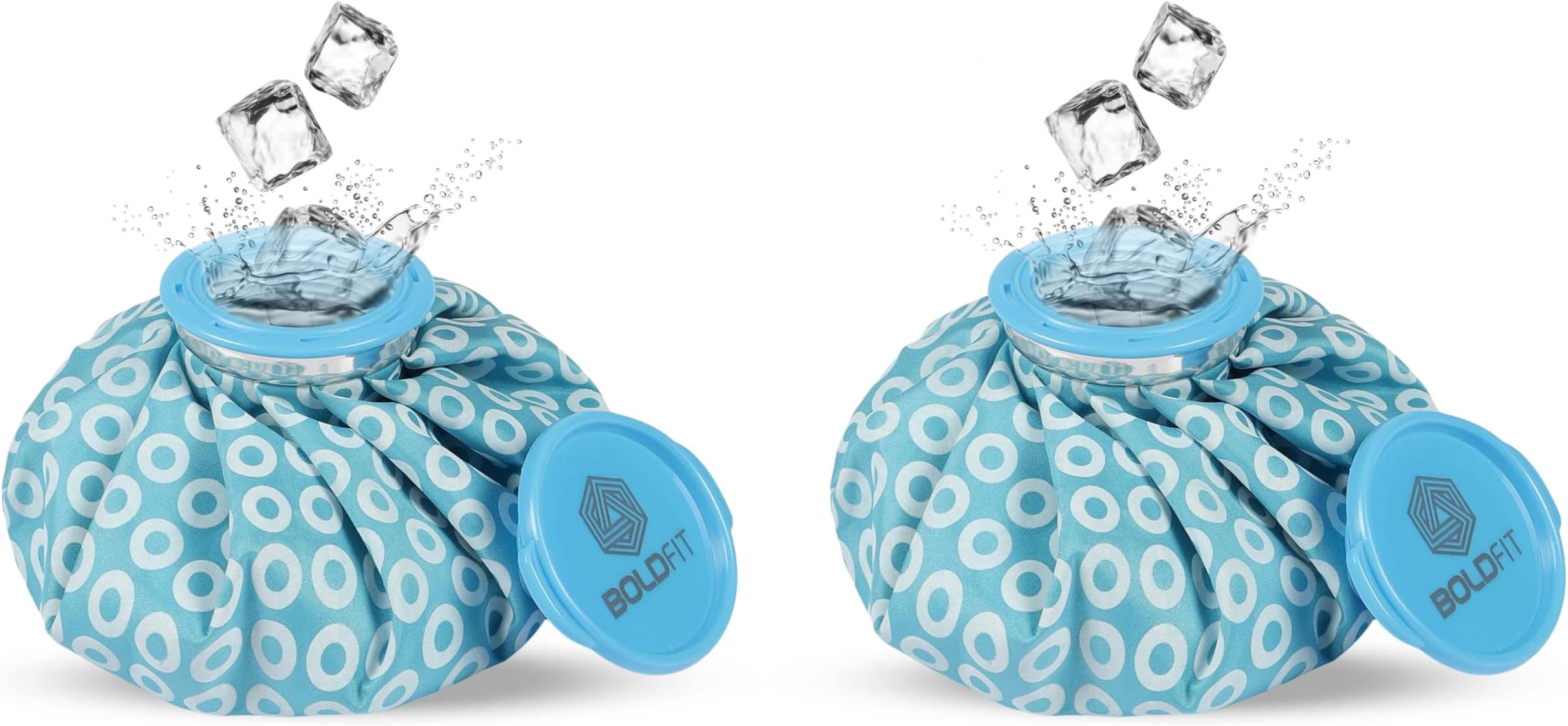 Hot Water Bag Ice bag for Pain Relief Cold Ice Pack Bag for Pain Relief Cold Water Bag for Pain Relief, Injuries, and Cold Therapy Comes with Leak-free Closure - Blue 7.5 Inch - Pack of 2