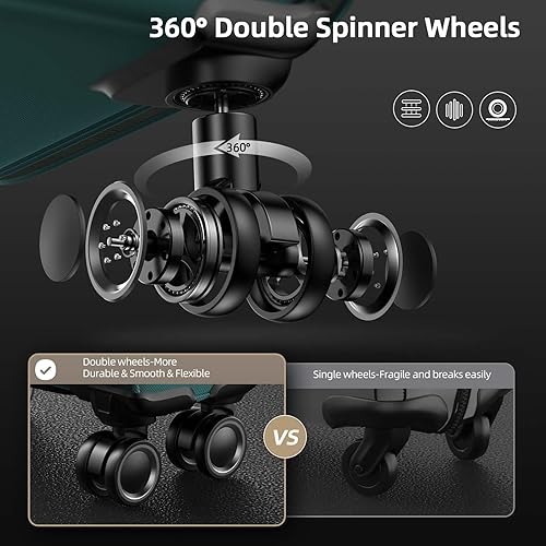 Miniatura 3 de SHOWKOO Juegos de equipaje de 3 piezas, suaves, expandibles, ligeros y duraderos, ruedas giratorias dobles con bloqueo TSA (20 pulgadas24 pulgadas28