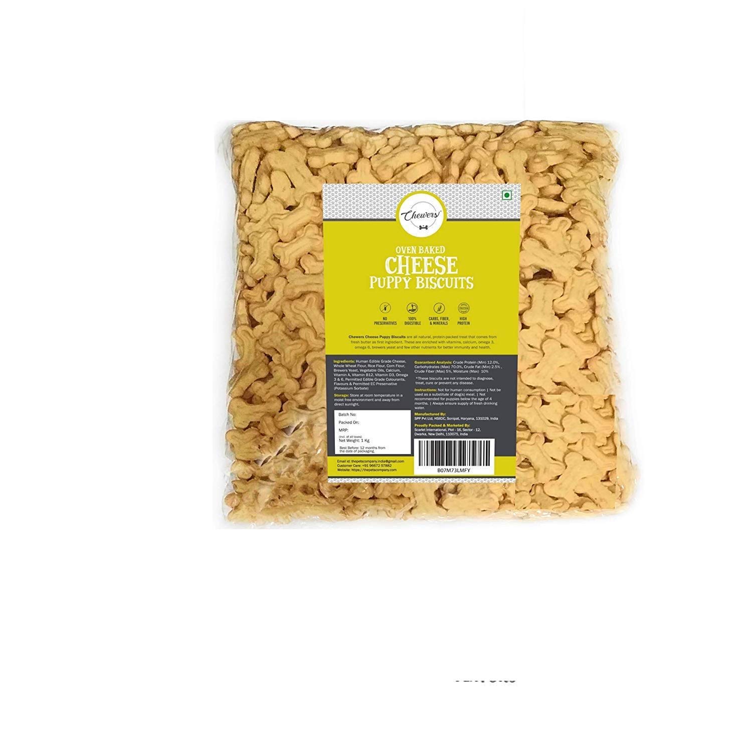 Chewers Oven Baked Real Cheese Puppy Biscuits, Dog Treat 1 Kg (Pack of 2) (B07WMQ2HZX) Amazon Price History, Amazon Price Tracker