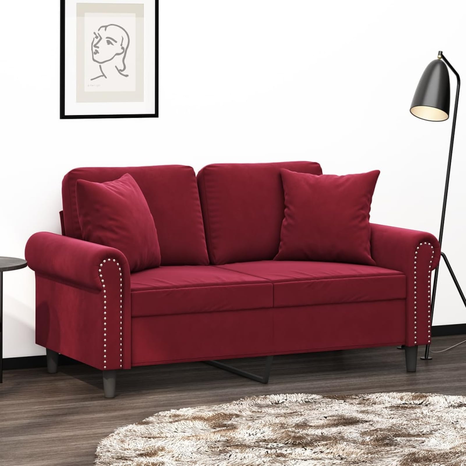 ZEYUAN Cojines Decorativos 2 uds Terciopelo Rojo Tinto 40x40 cm, Cojines Sofa con Relleno Incluido, Funda Cojin Sofa, Decoracion Salon - SPU:349489